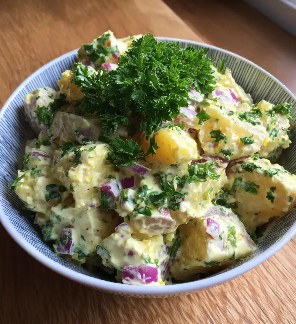 vegan potato salad - detail 1