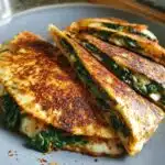 vegan spinach quesadillas