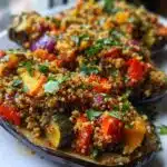 vegan stuffed eggplant