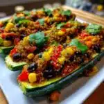 vegan stuffed zucchini