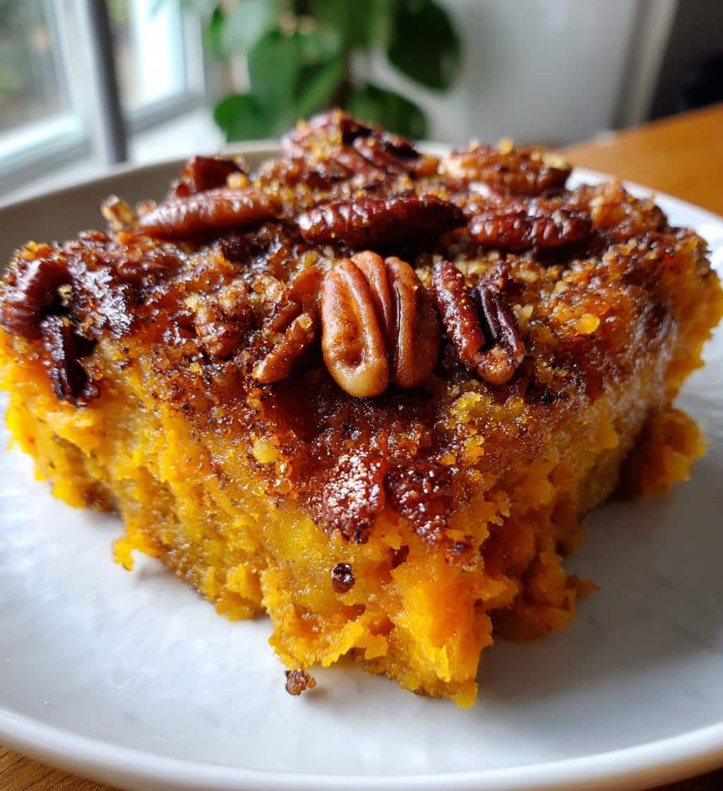 vegan sweet potato casserole - detail 1