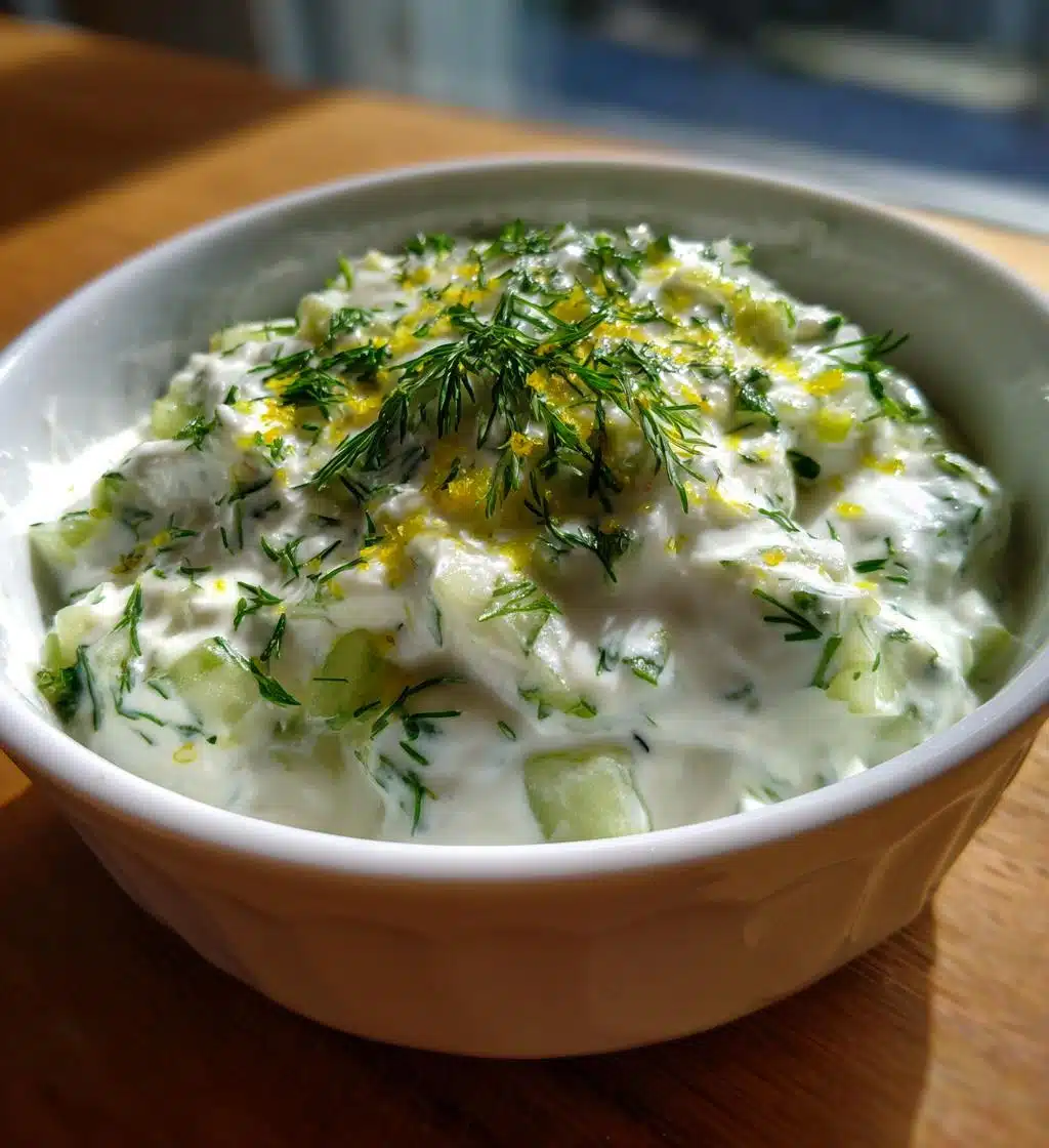 vegan tzatziki sauce - detail 1