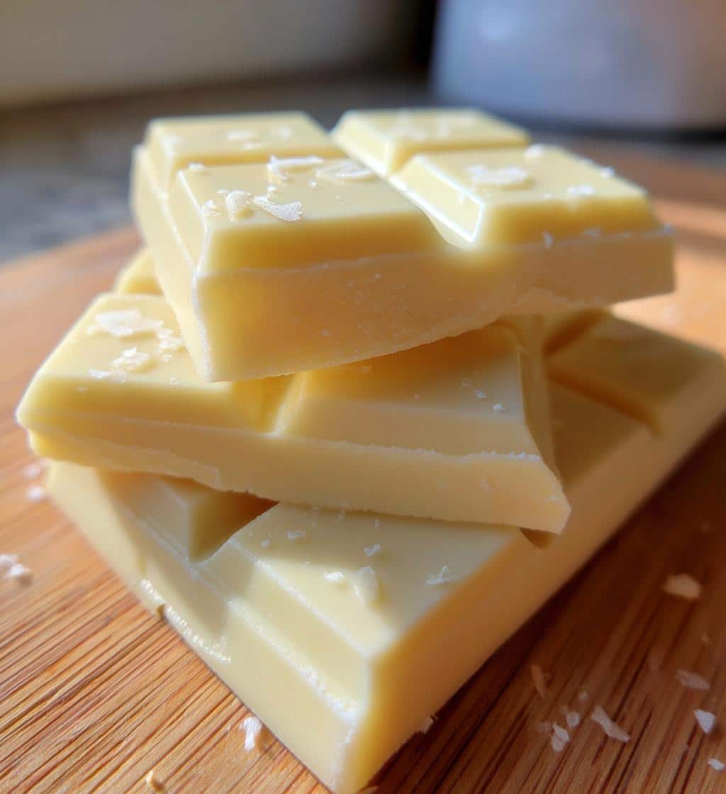vegan white chocolate - detail 1