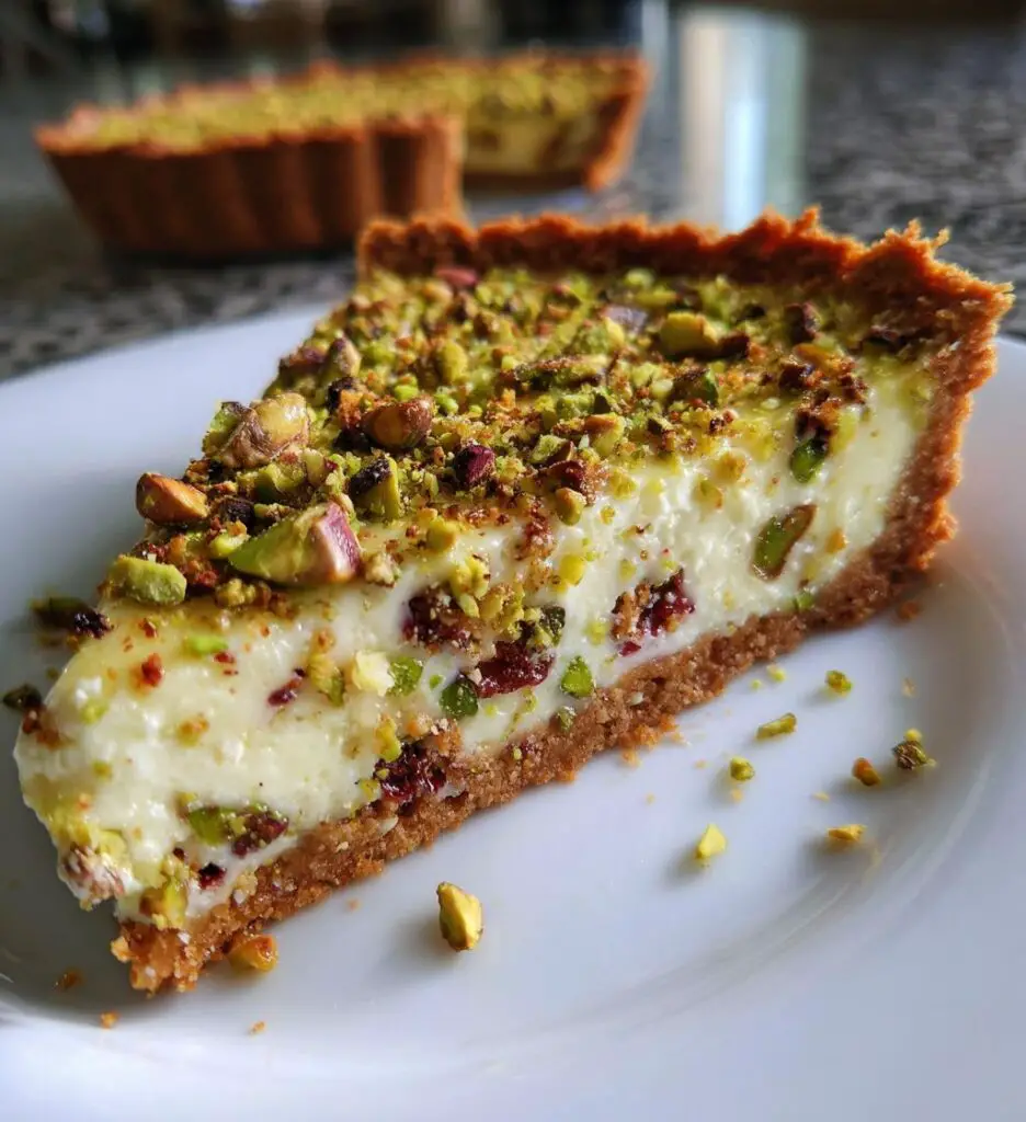 vegan white chocolate pistachio tart recipe