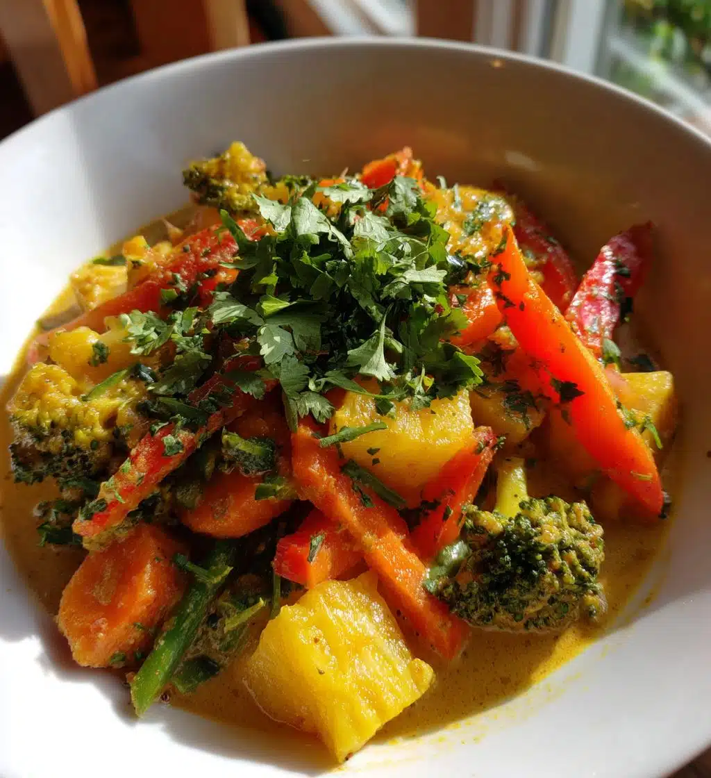 vegetable curry coconut milk pineapple - detail 1