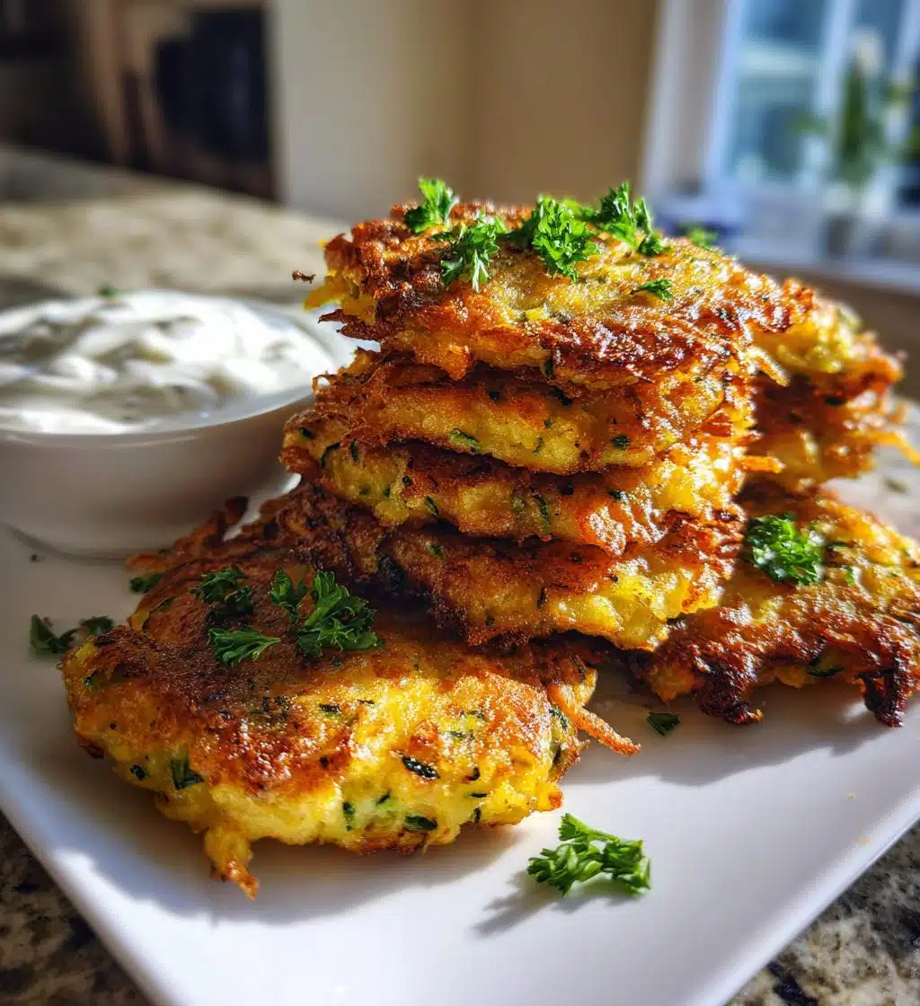 vegetable zucchini fritters - detail 1