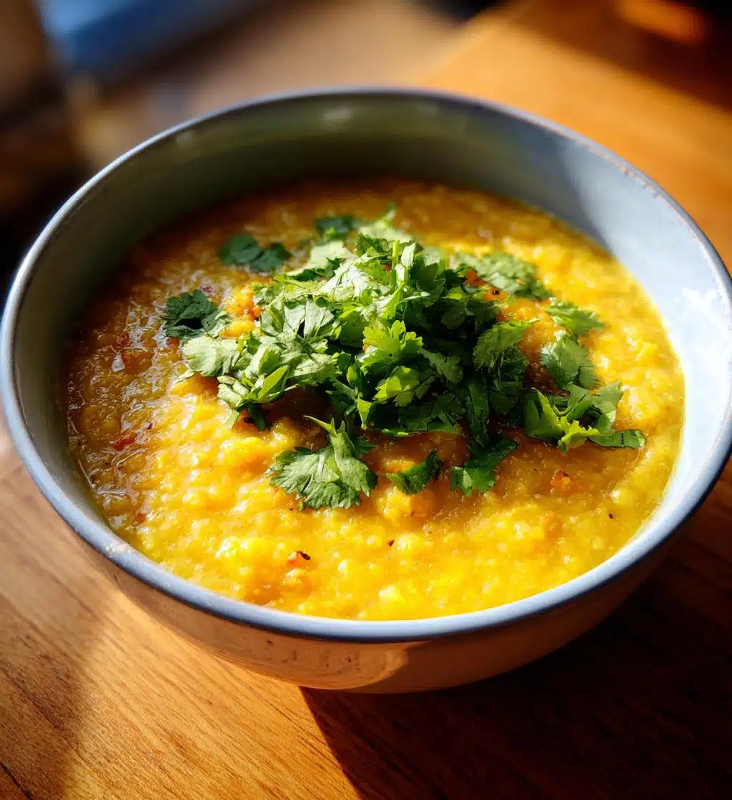 yellow lentil dal - detail 1
