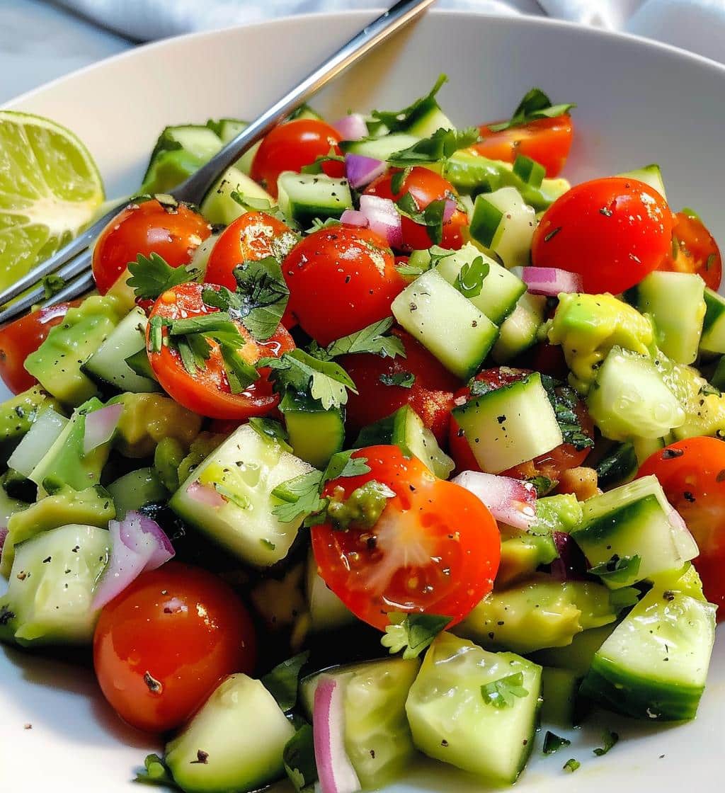 Avocado + Tomato Cucumber Bowl - detail 1