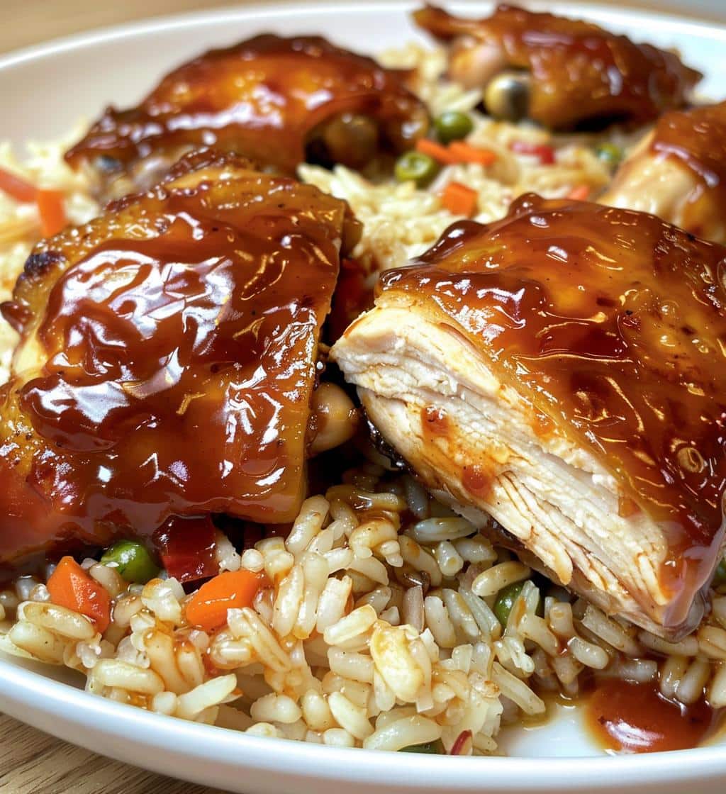BBQ Chicken and Rice: One-Pan Honey BBQ Chicken and Rice - detail 1