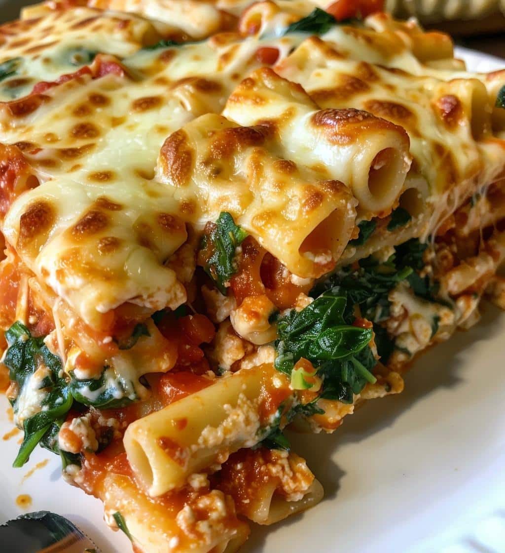 Baked Ziti with Spinach