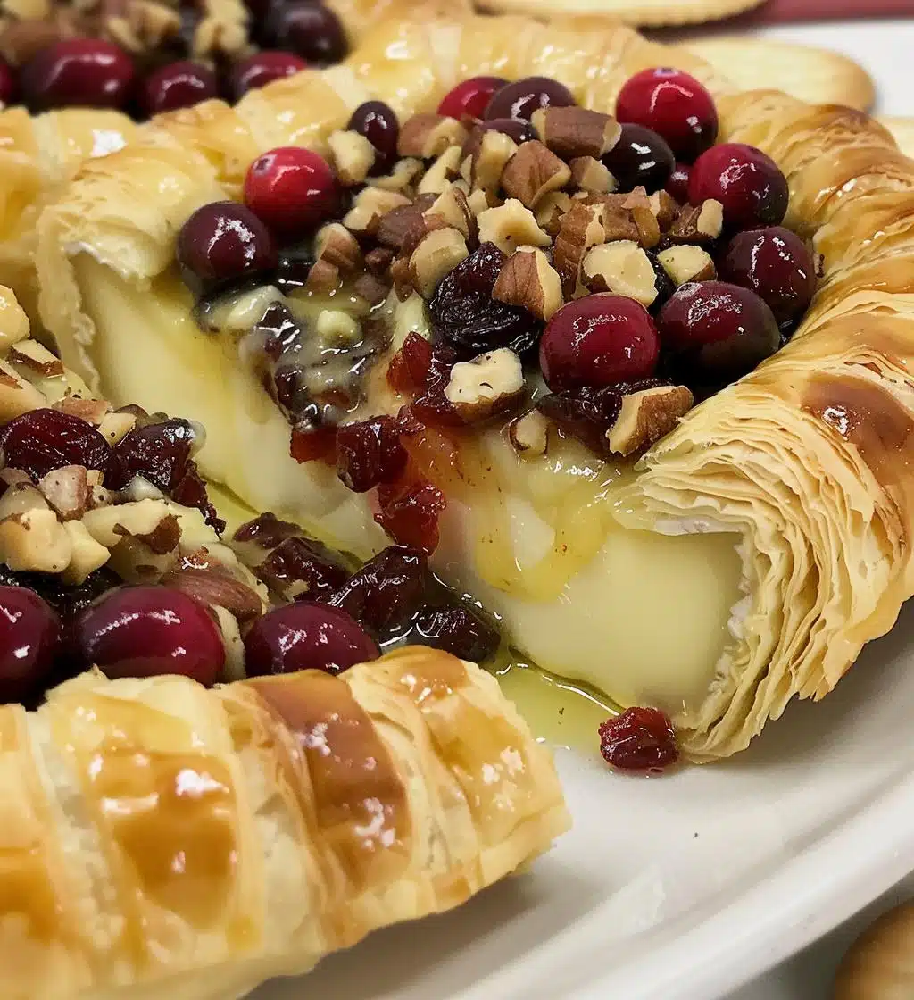 Baked brie with cranberries - detail 1