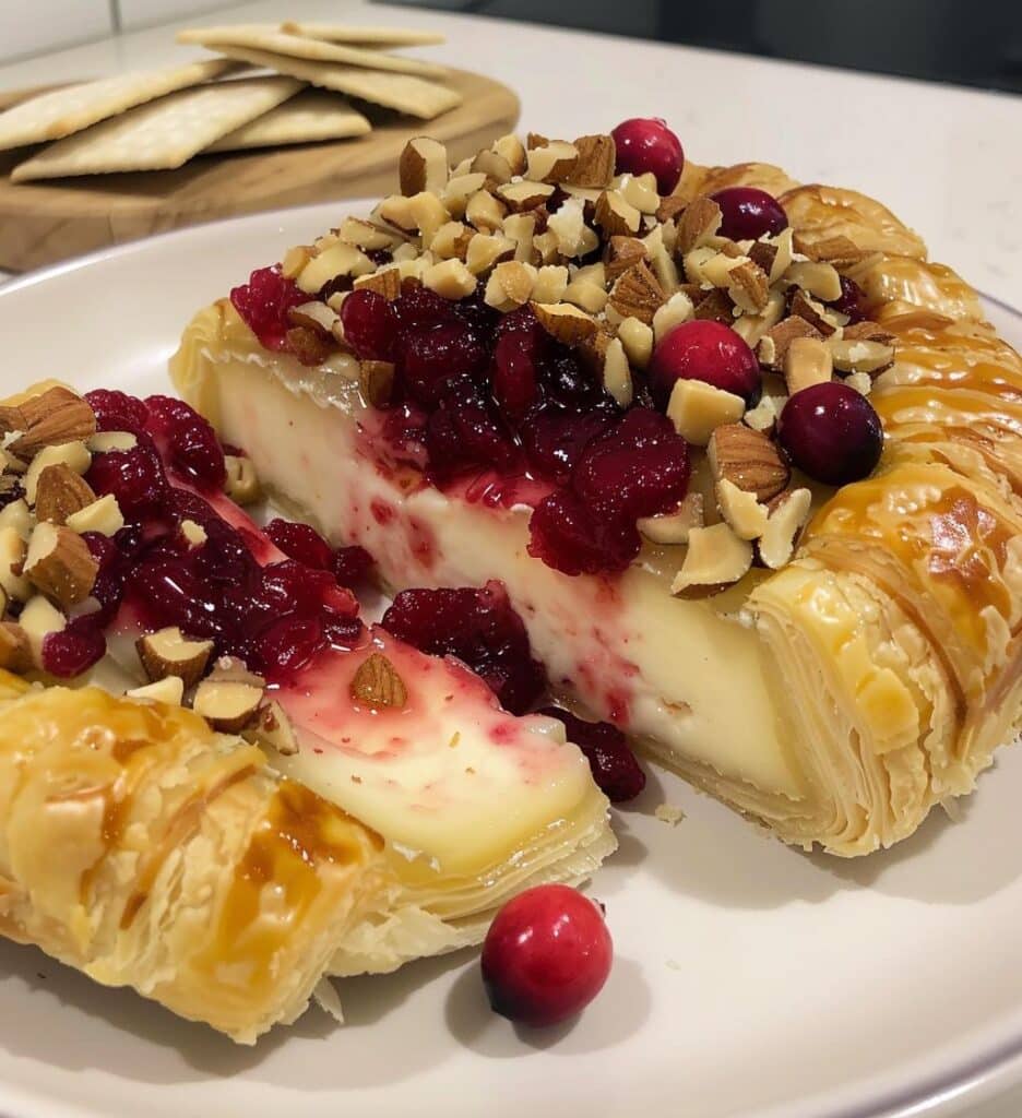Baked brie with cranberries