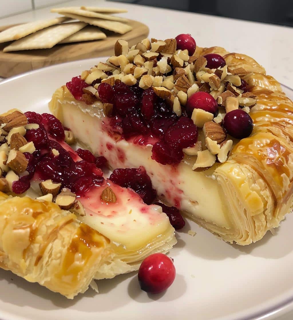 Baked brie with cranberries