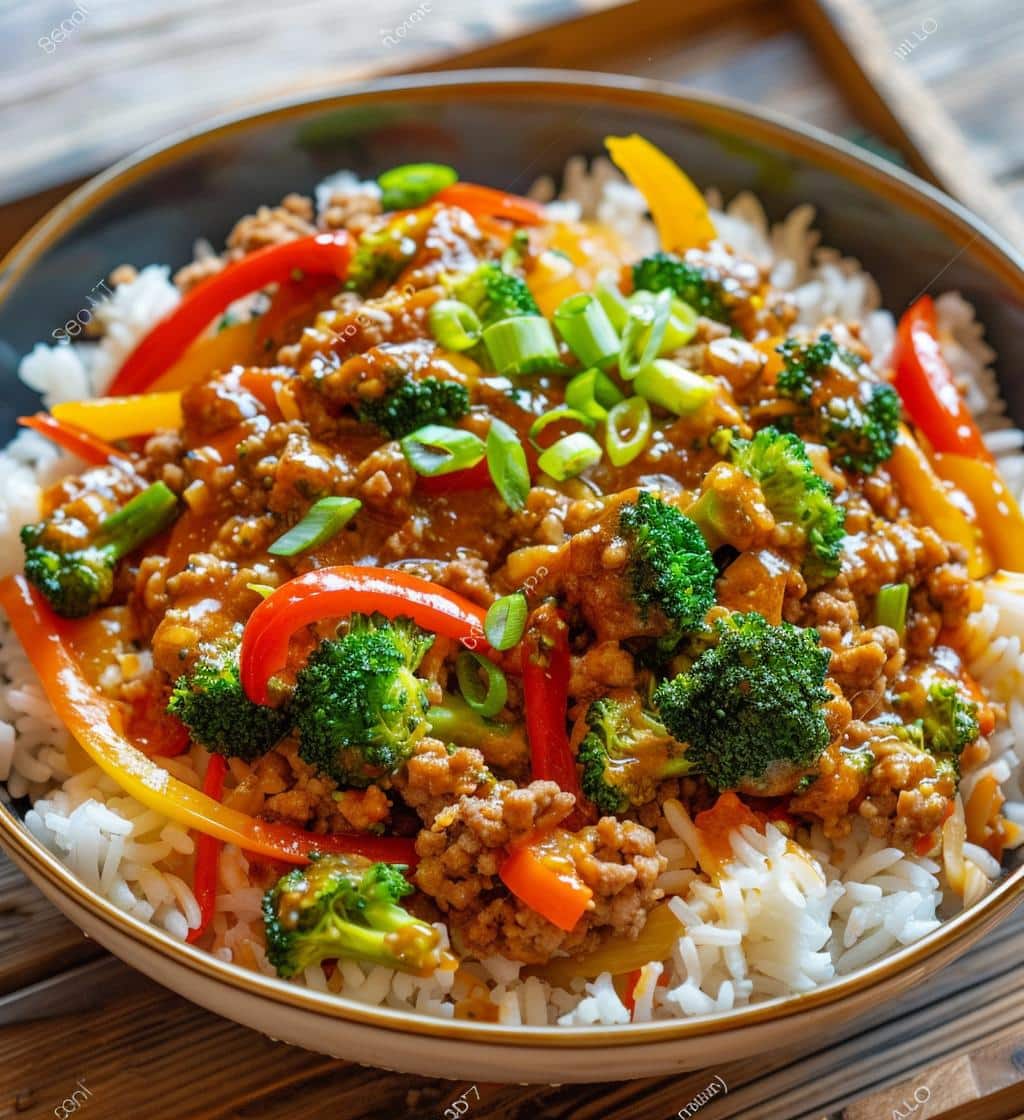 Bang Bang Ground Turkey Rice Bowls - detail 1
