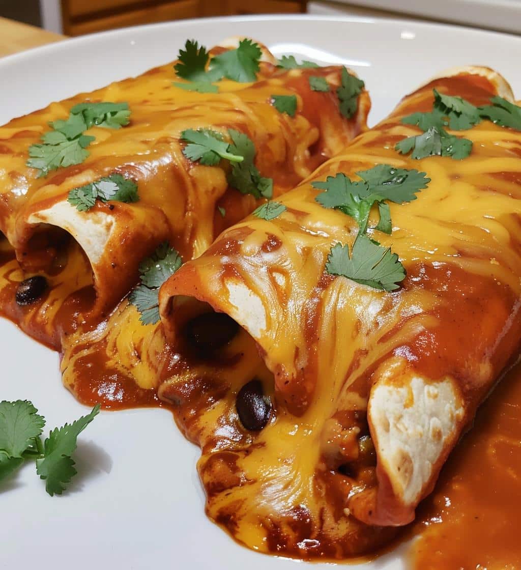 Bean and Cheese Enchiladas - detail 1