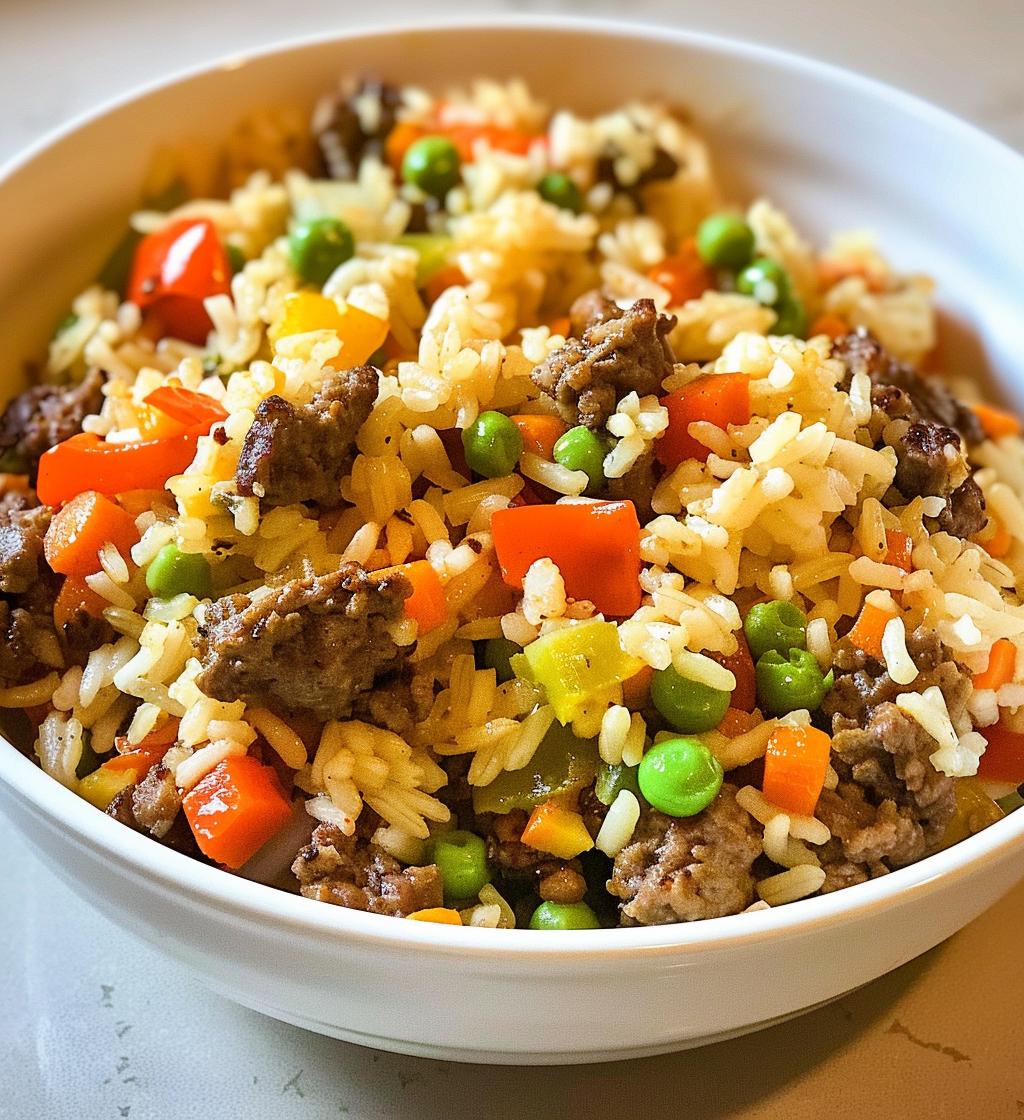 Beef & Veggie Rice Skillet
