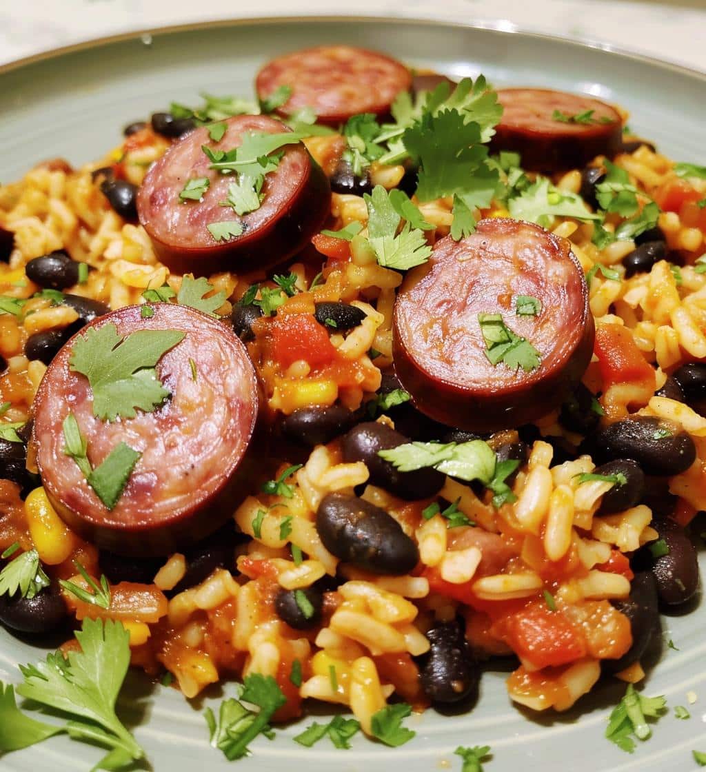 Black Beans and Rice with Sausage - detail 1