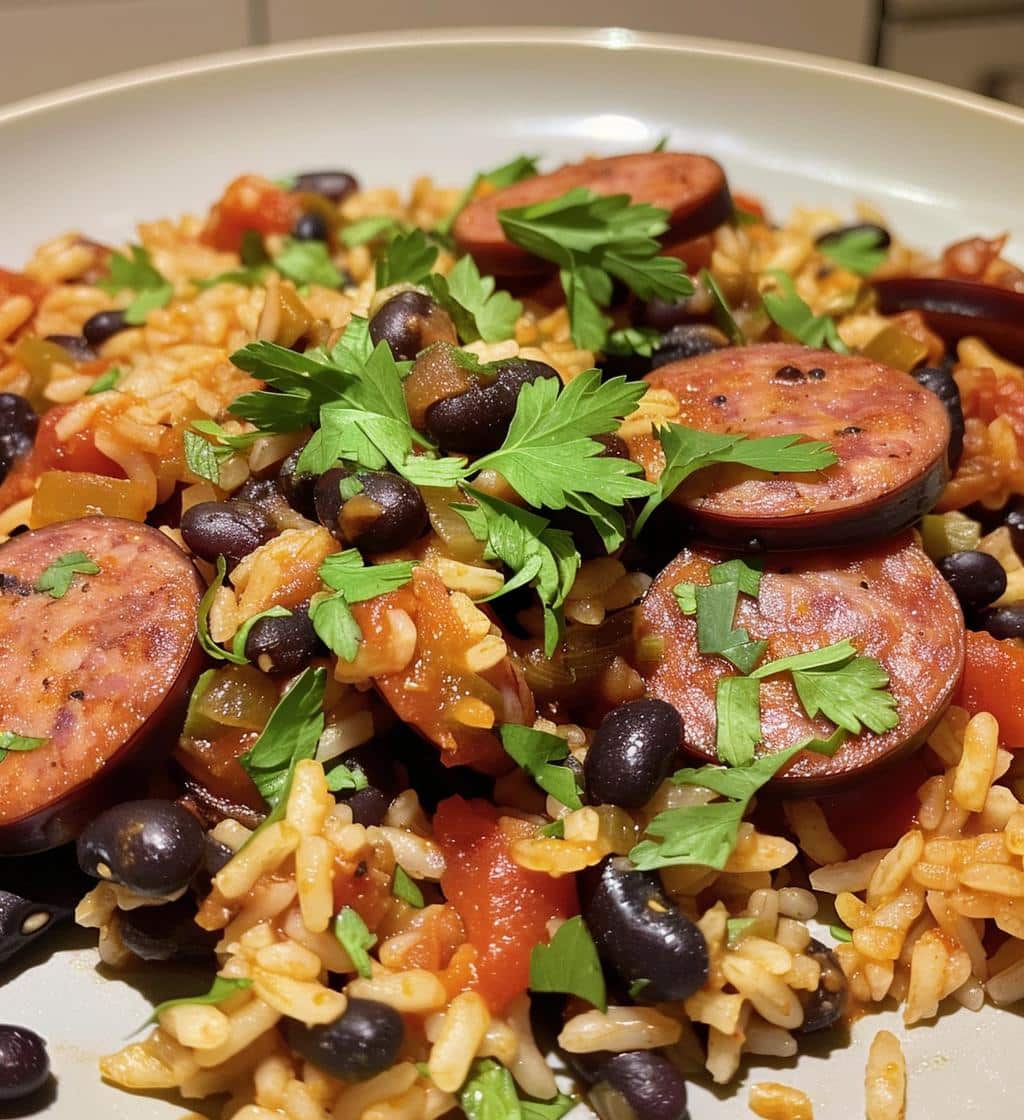 Black Beans and Rice with Sausage