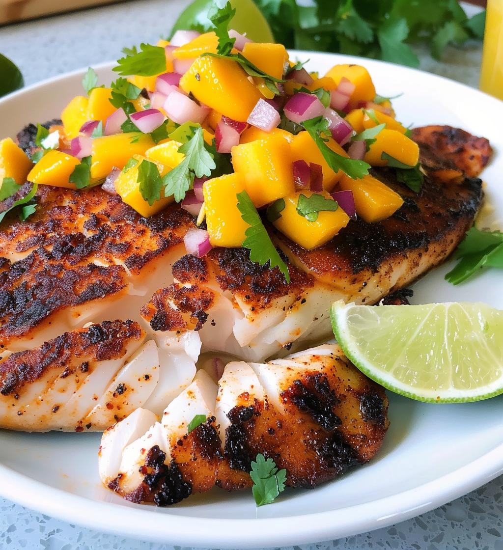 Blackened Tilapia with Mango Salsa - detail 1