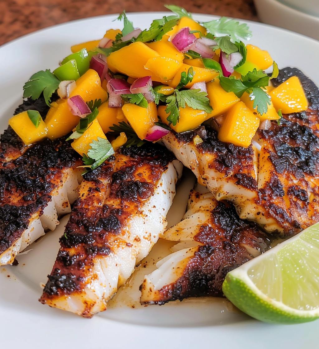 Blackened Tilapia with Mango Salsa