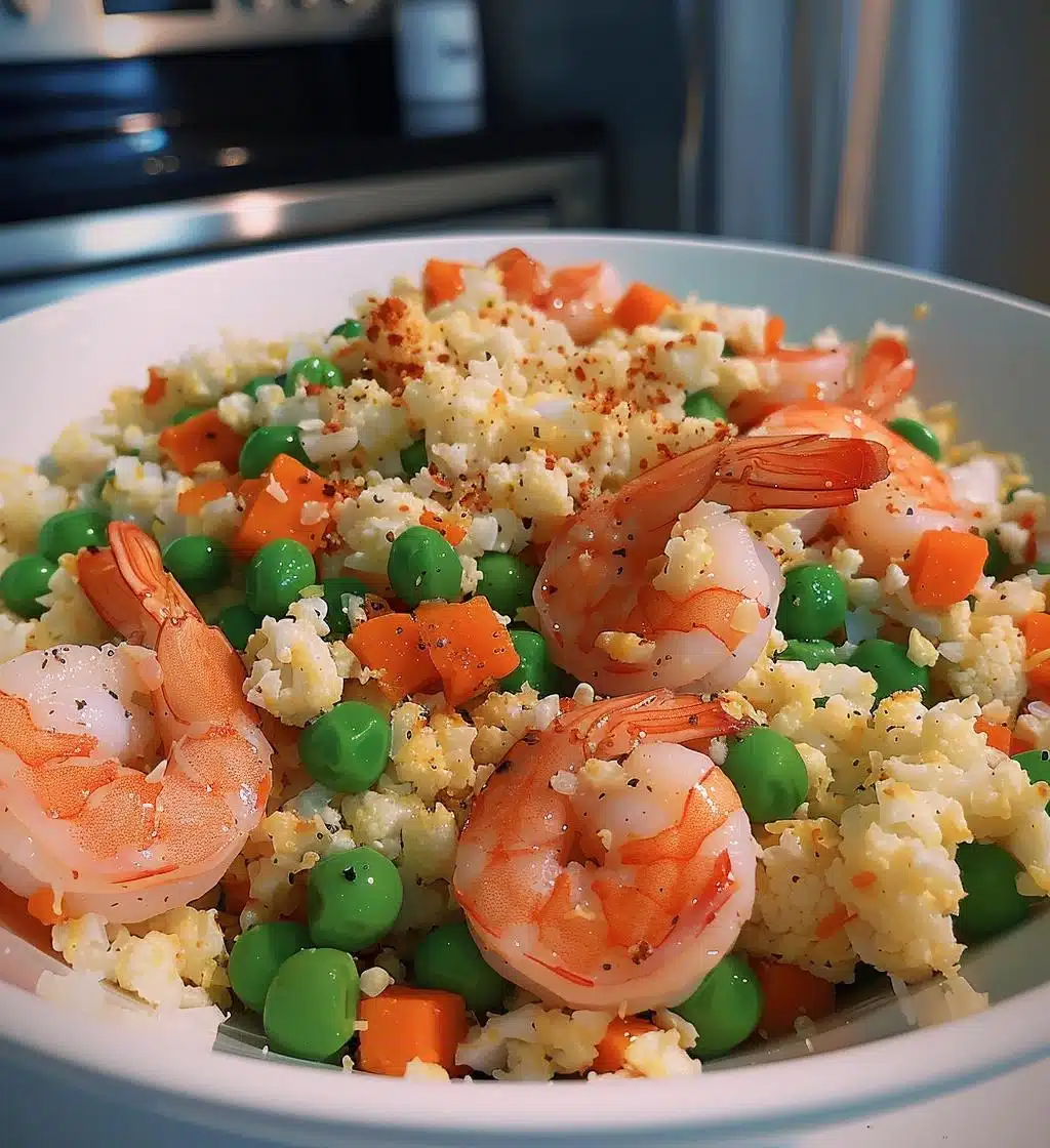 Cauliflower Fried “Rice” with Shrimp - detail 1