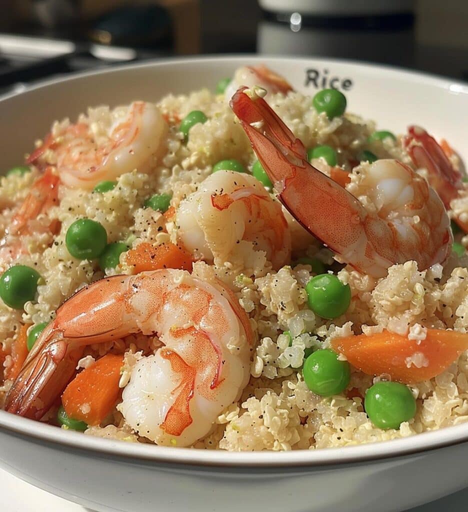 Cauliflower Fried “Rice” with Shrimp