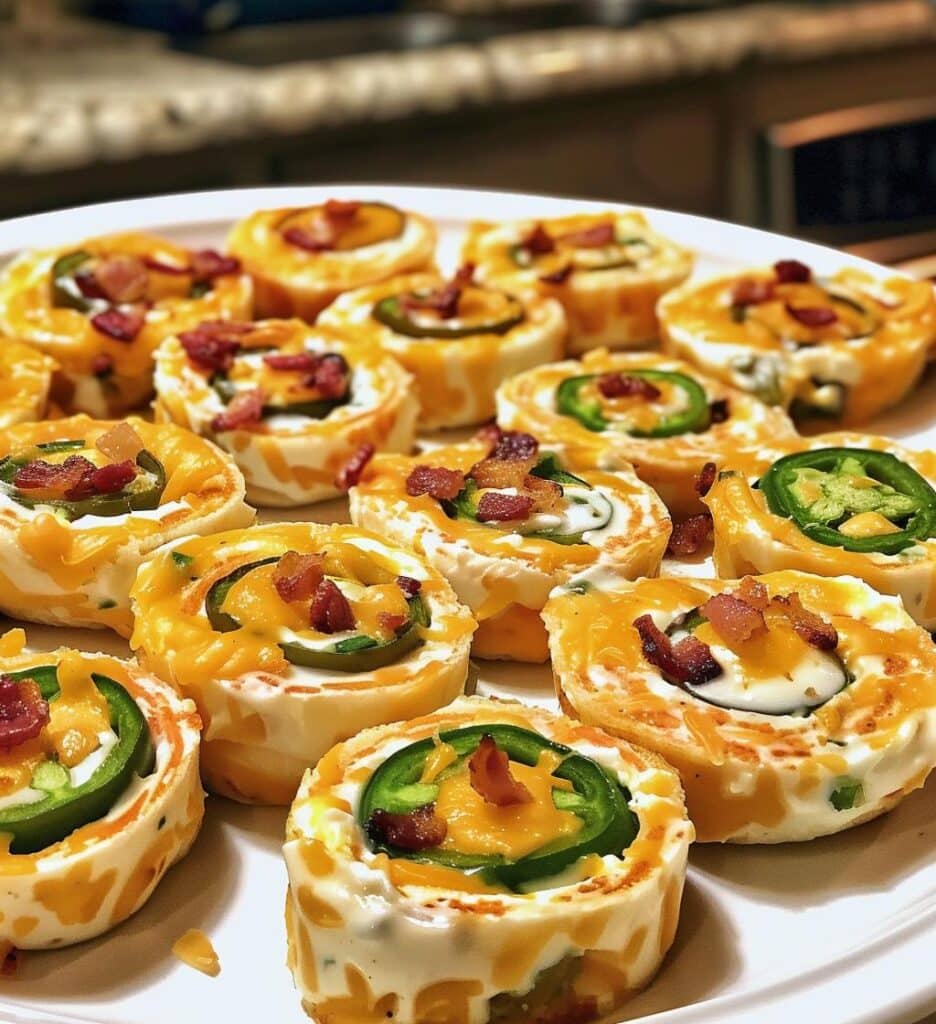 Cheesy Bacon Jalapeño Pinwheels