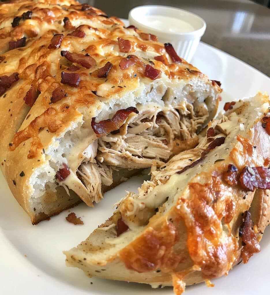 Chicken Bacon Ranch Stromboli