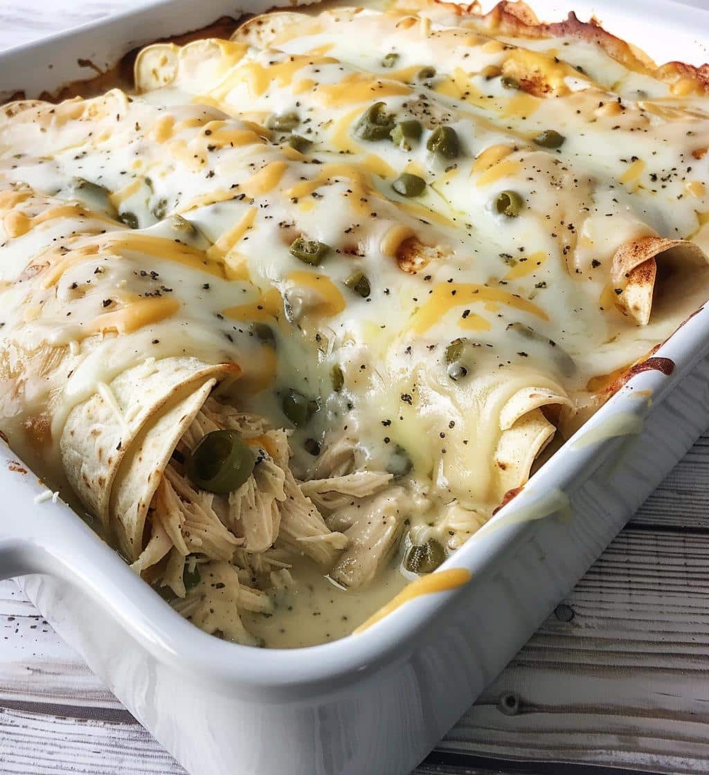 Chicken Enchiladas White Sauce