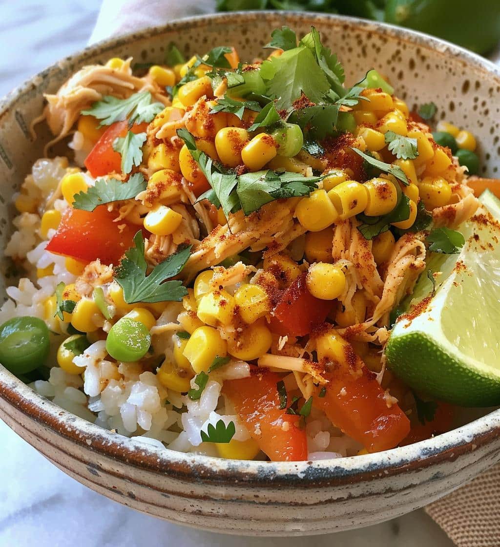 Chicken Street Corn Rice Bowl