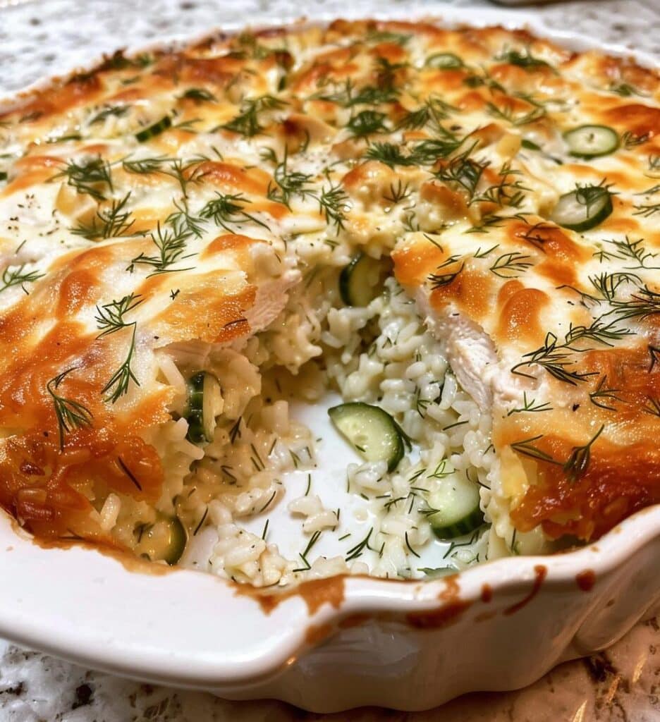 Chicken Tzatziki Rice Bake