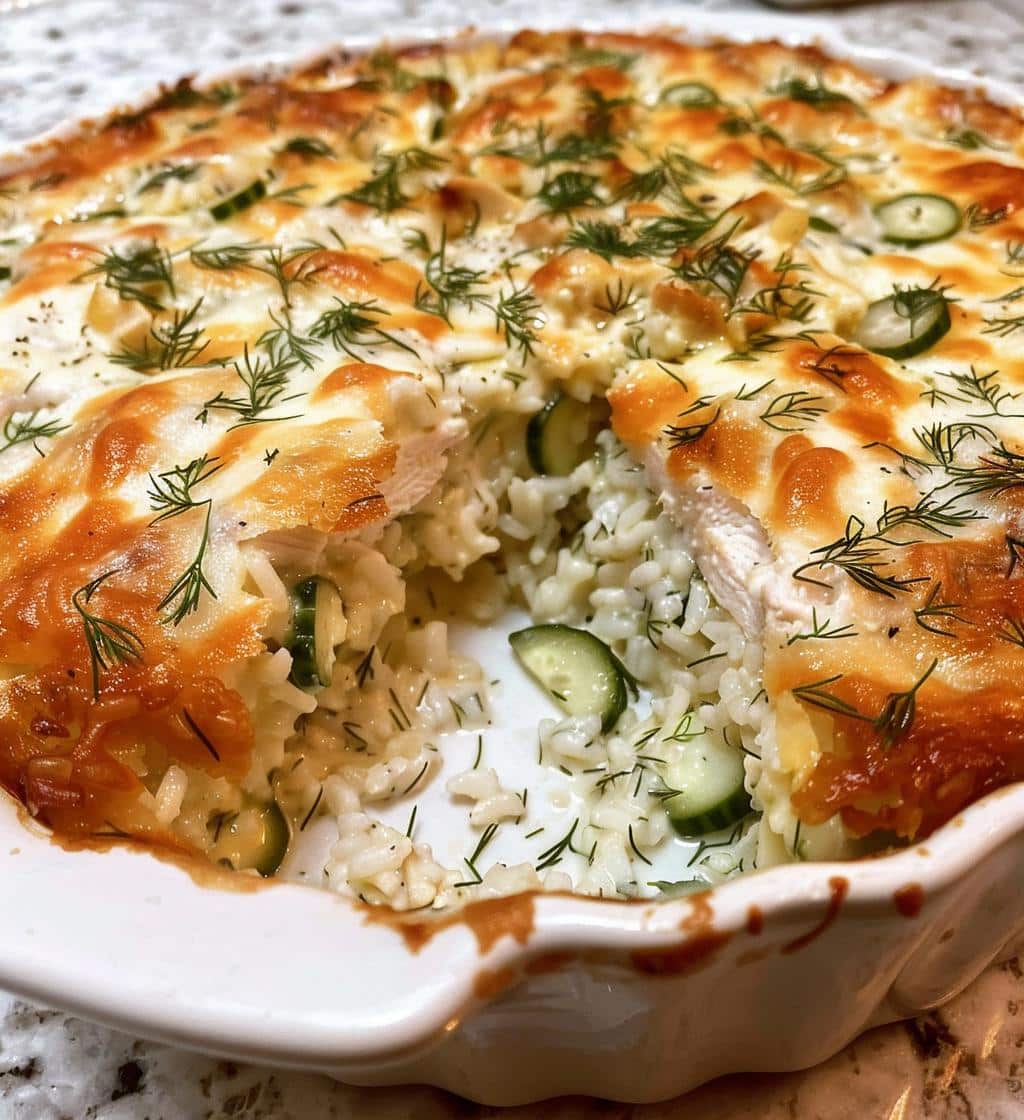 Chicken Tzatziki Rice Bake