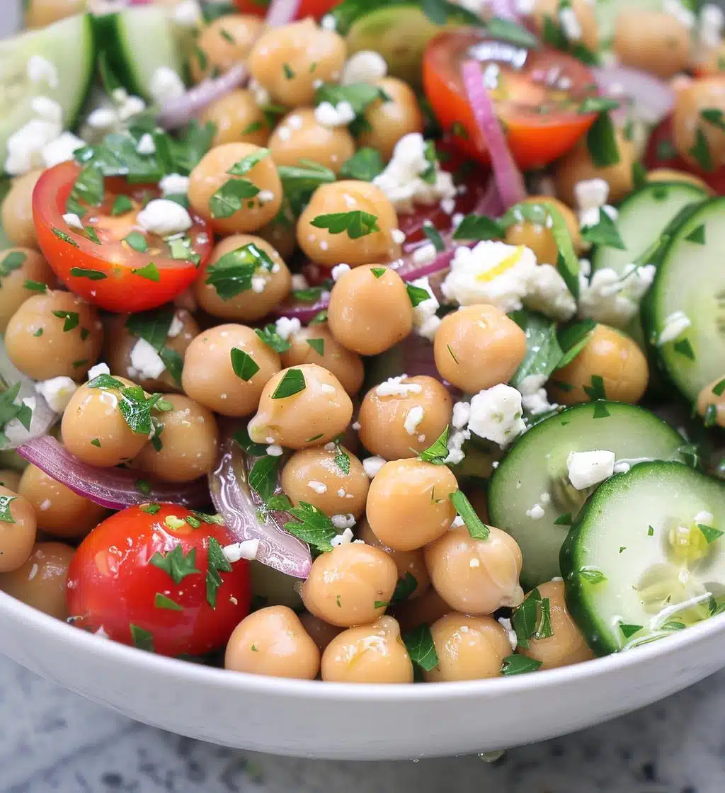 Chickpea & Cucumber Mediterranean Salad - detail 1