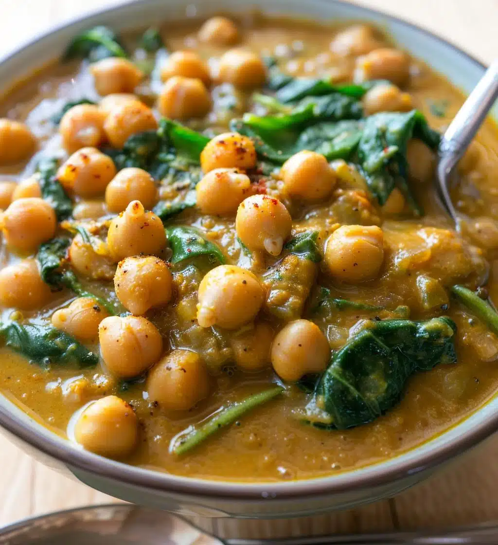 Chickpea & Spinach Curry - detail 1