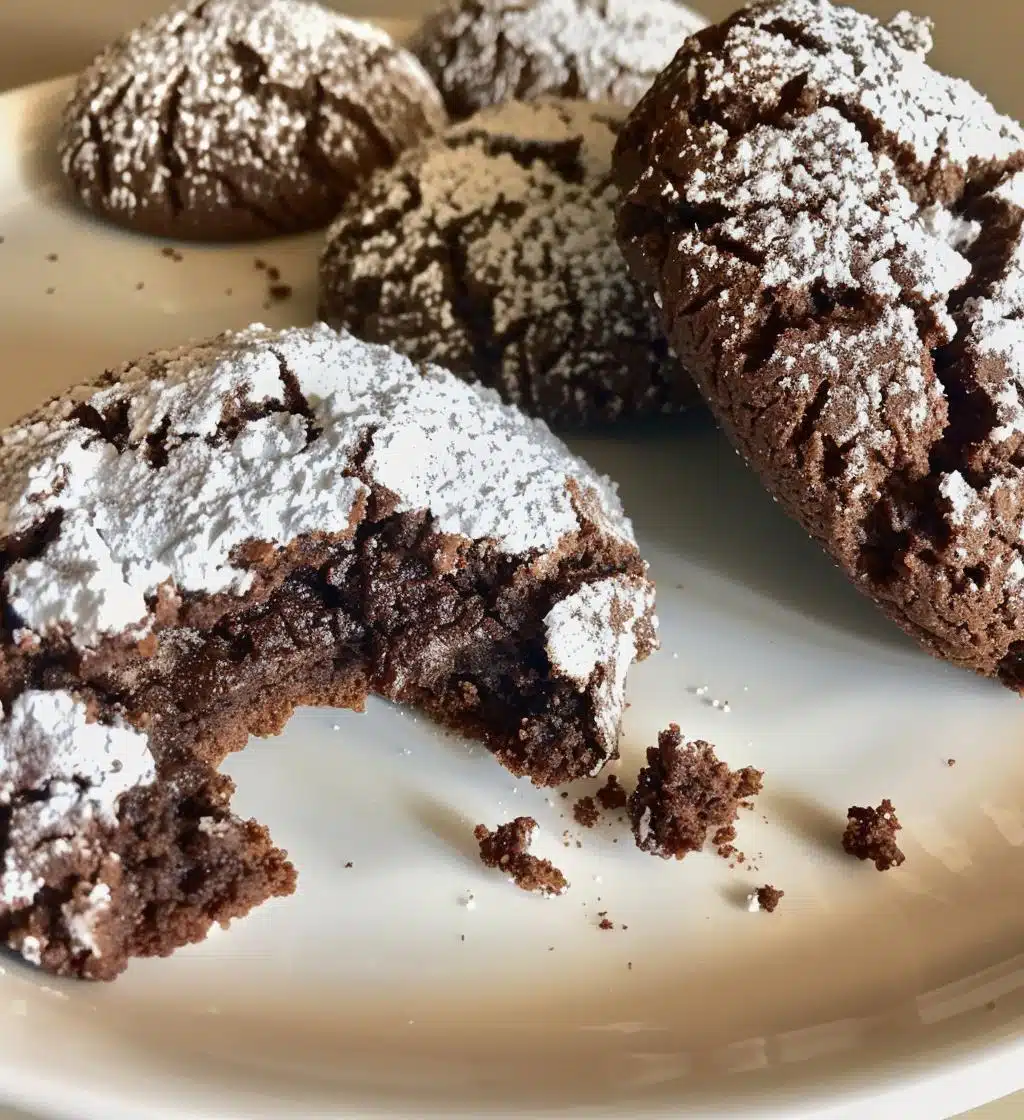 Chocolate crinkle cookies - detail 1