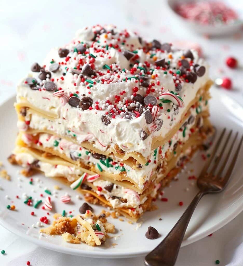 Christmas Cookie Lasagna
