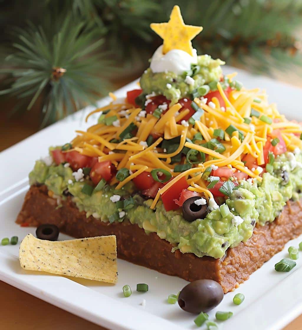 Christmas Tree Taco Dip