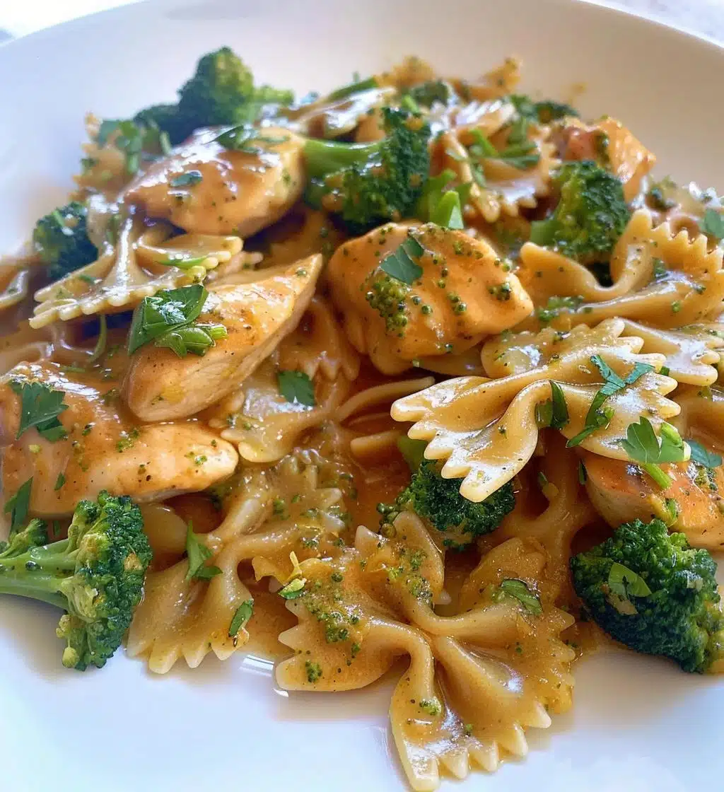 Cowboy Butter Lemon Bowtie Chicken with Broccoli Recipe - detail 1