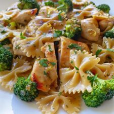 Cowboy Butter Lemon Bowtie Chicken with Broccoli Bliss