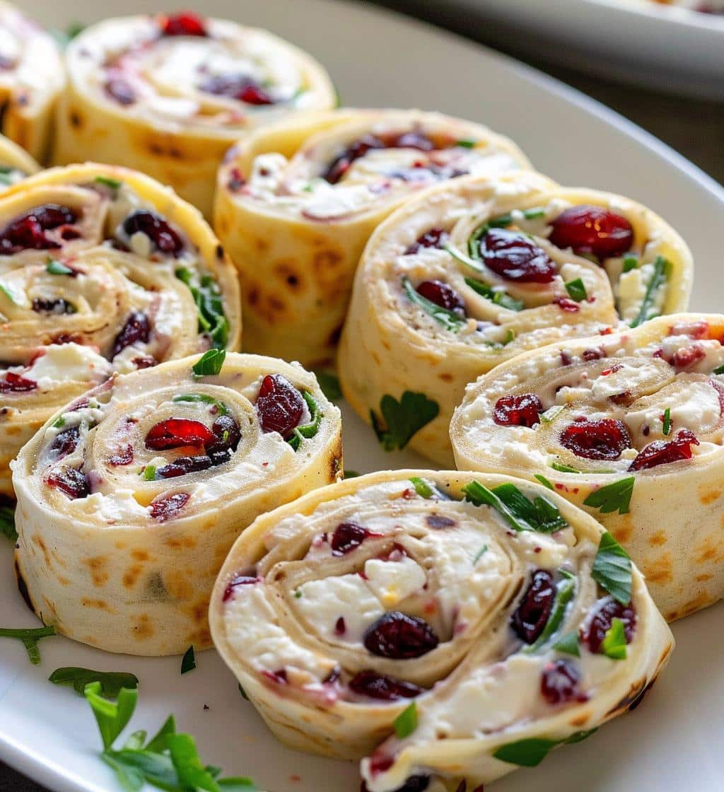 Cranberry Feta Pinwheels - detail 1