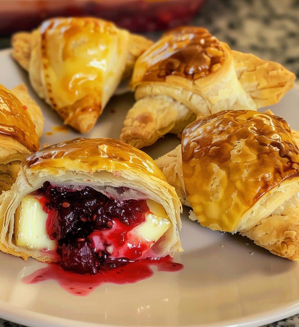 Cranberry brie bites