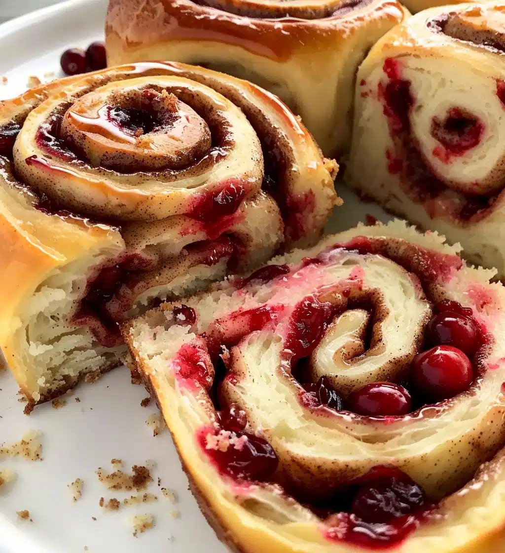 Cranberry cinnamon rolls - detail 1
