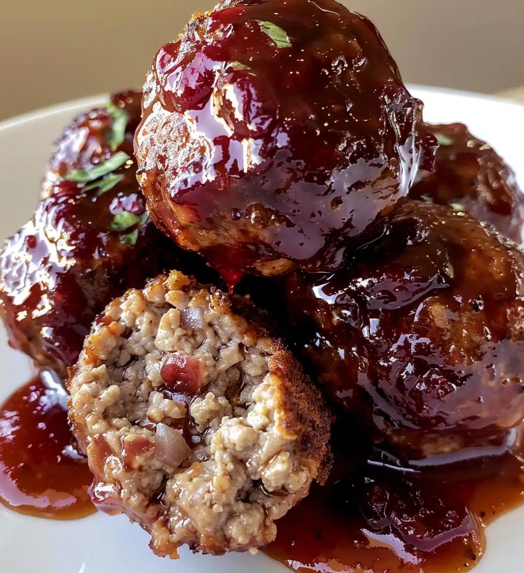 Cranberry meatballs - detail 1