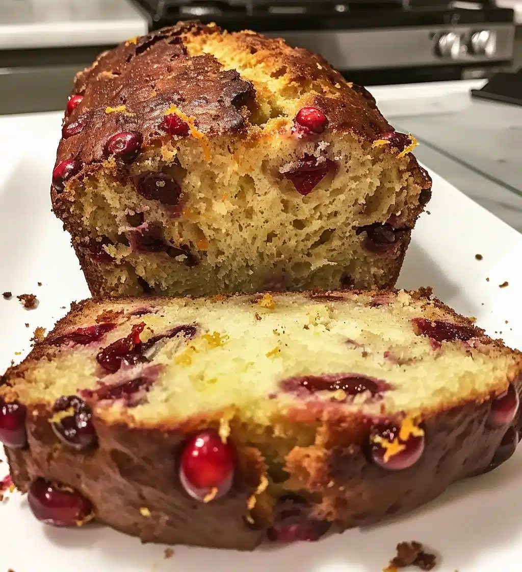 Cranberry orange bread - detail 1