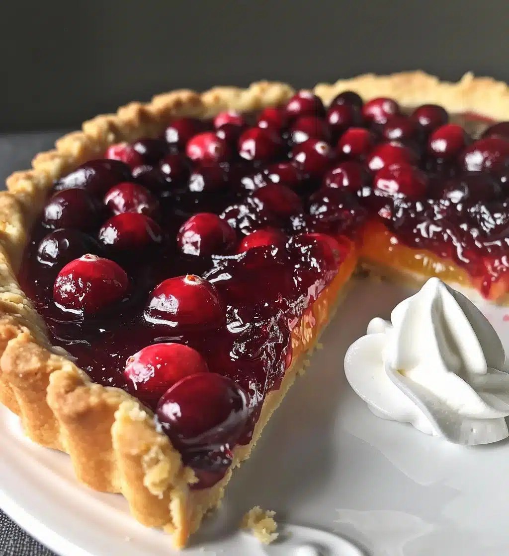Cranberry orange tart - detail 1
