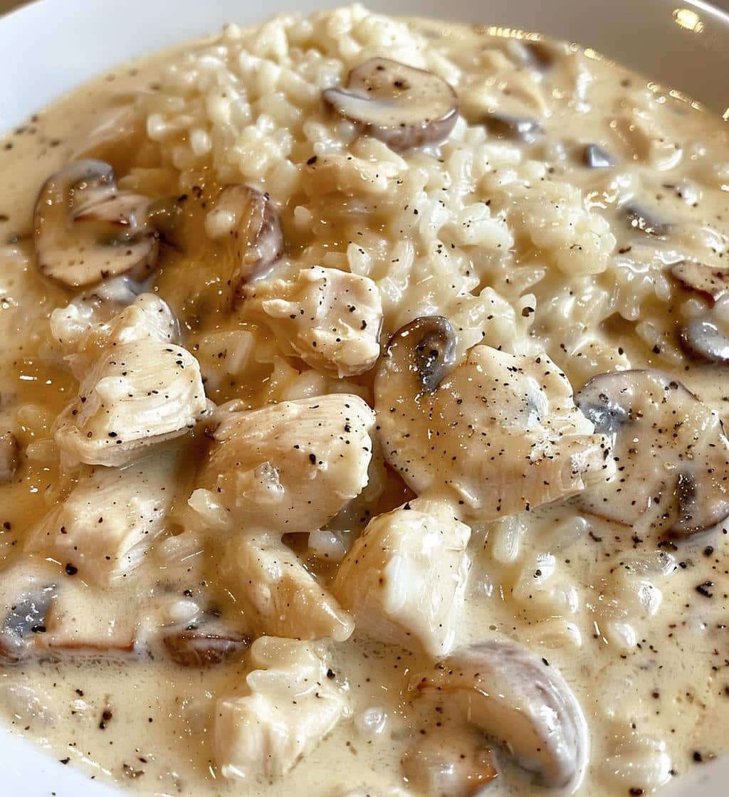 Creamy Chicken Mushroom Rice