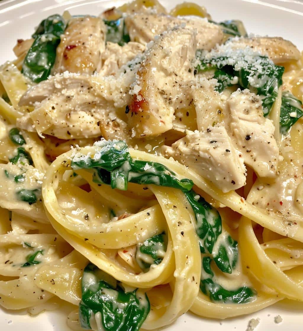 Creamy Spinach Chicken Pasta