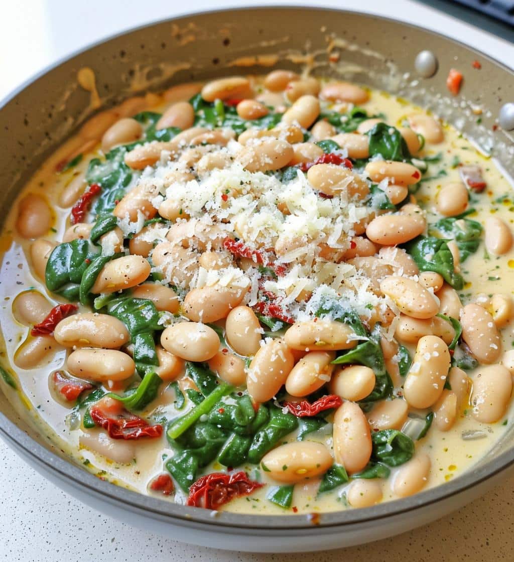 Creamy Tuscan White Bean Skillet
