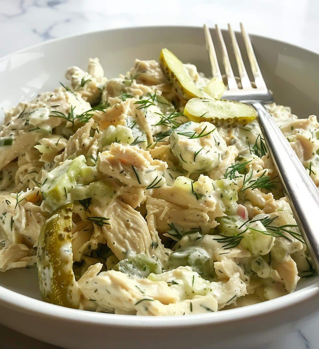 Crunchy Dill Pickle Chicken Salad
