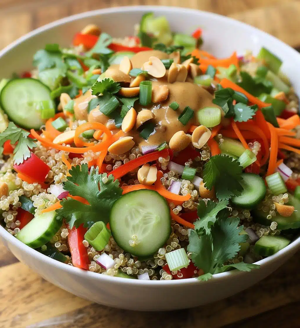 Crunchy Thai Quinoa Salad with Peanut Dressing - detail 1